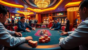 Experience the thrill of gaming at trang chủ rr88 with a luxurious poker table scene.