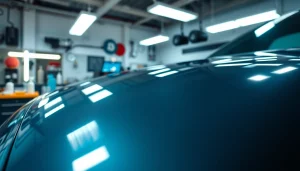 Ceramic coating Chattanooga applied expertly on a gleaming vehicle showcasing its reflective finish.