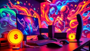 Melihat slot deposit 1k pada platform permainan online dengan grafis canggih dan peralatan gaming modern.