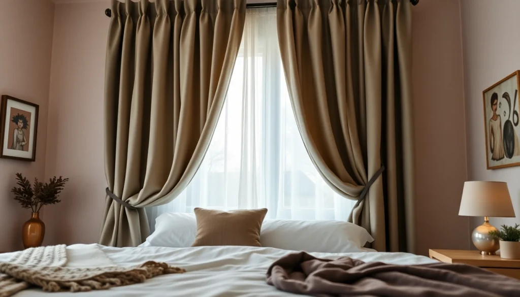 Verduisterende gordijnen creëren een sfeervolle, rustige slaapkamer met optimale privacy.