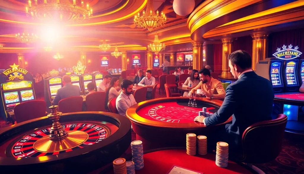 Experience the excitement of gambling at https://mmoo.gripe/ with professional players at a luxurious casino table.