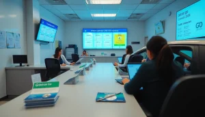 Modern Goiás traffic department showcasing detran go services and 2026 IPVA calendar.