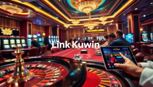 Experience the excitement of gambling with Link Kuwin featuring vibrant casino tables and thrilling gaming action.