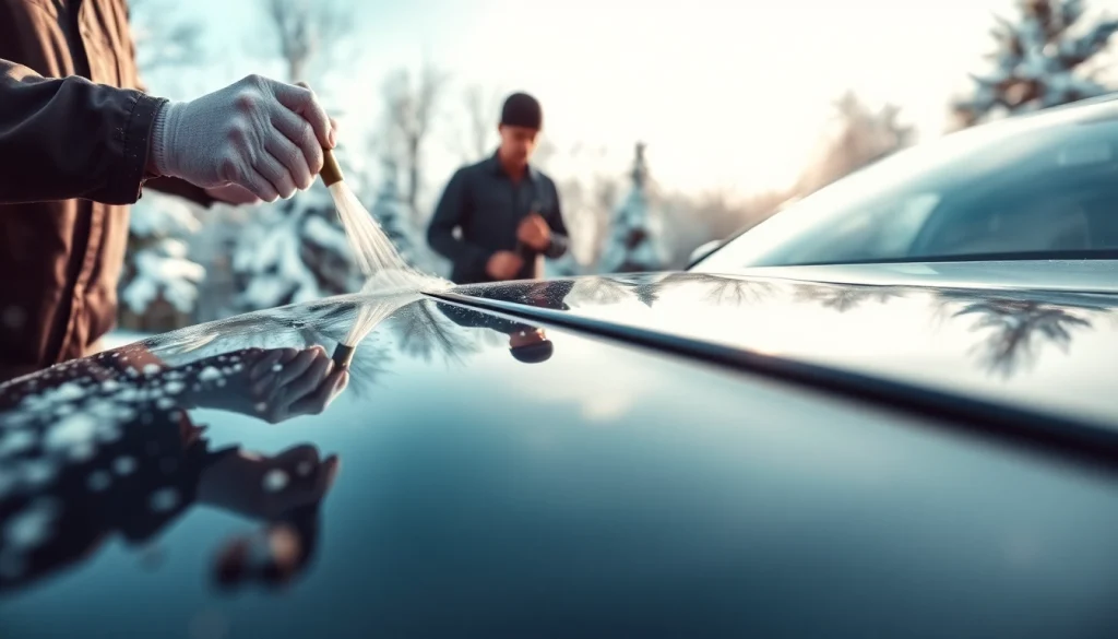 Ensure winter car protection Chattanooga with a professional detailer enhancing vehicle shine.