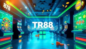 Engaging TR88 online gambling interface featuring vibrant games, exciting visuals, and dynamic betting elements.