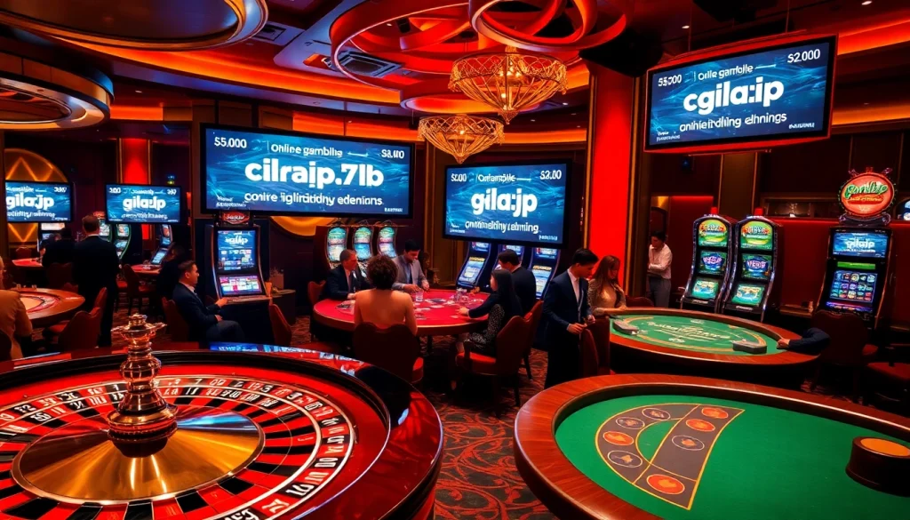 Experience winning strategies at gilajp with an exciting casino scene featuring poker and roulette.