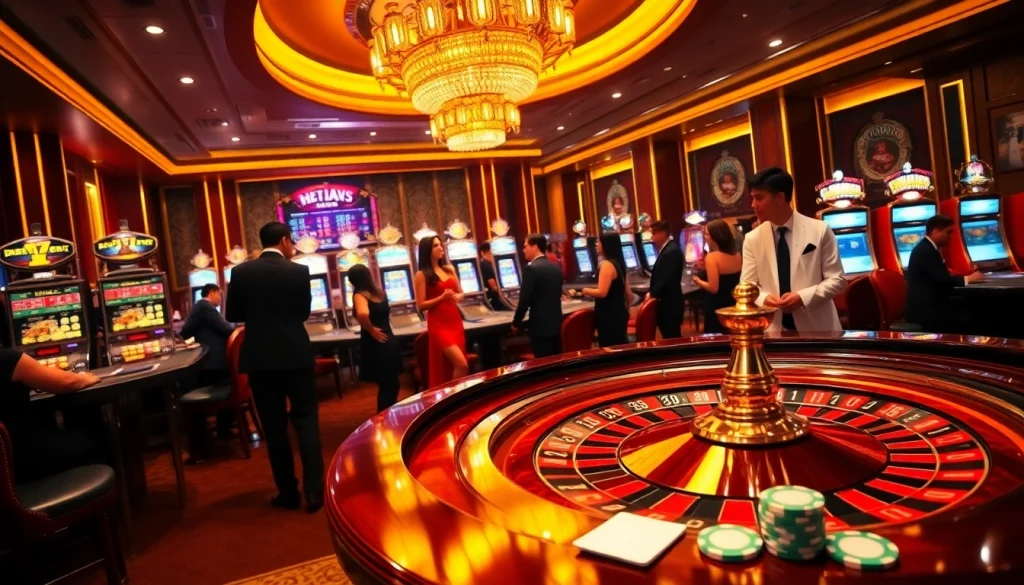 Players strategize over roulette at a sophisticated casino inspired by https://uu88joli.com/ with glimmering chips and vibrant lights.