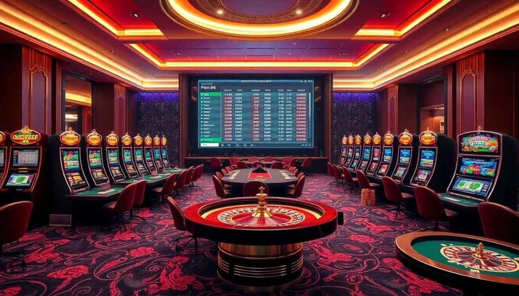 Experience the thrill of MM88 online gambling with vibrant casino tables and colorful slot machines.