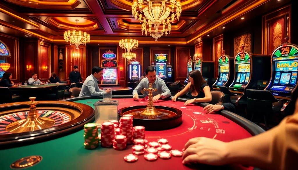 A thrilling casino experience with players at a poker table, embodying the hidden wiki 2 atmosphere of excitement and strategy.