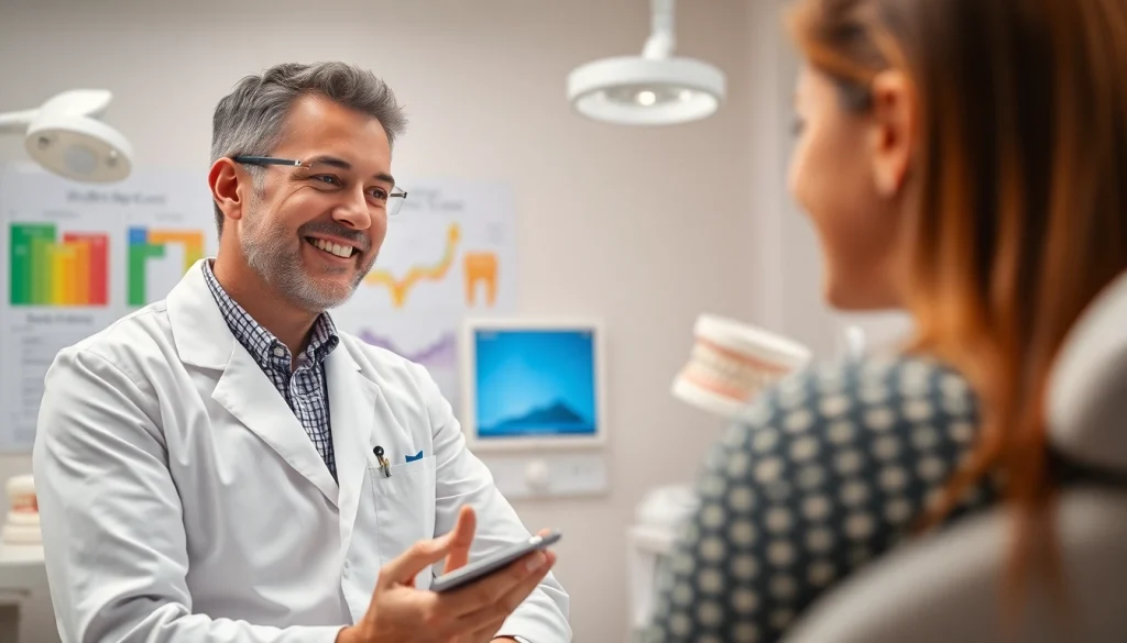 edmonton orthodontist providing personalized care and consultation to a patient in a modern clinic.