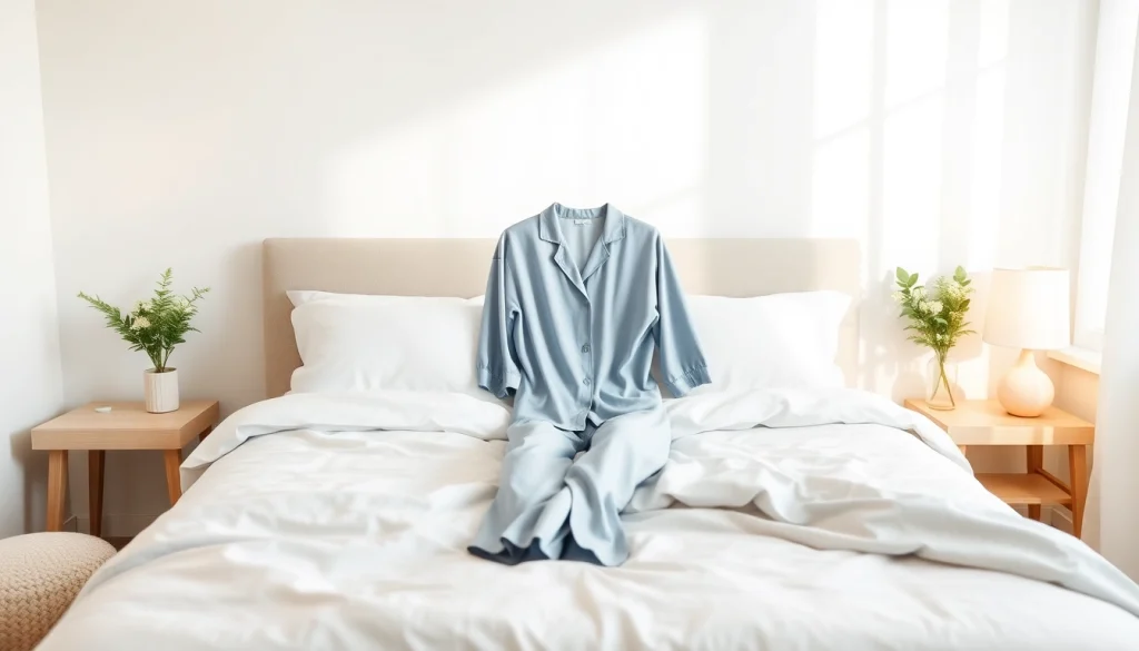 リカバリーウェア パジャマ おすすめ: 静かな寝室での上品なリカバリーウェアのパジャマ。
