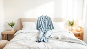 リカバリーウェア パジャマ おすすめ: 静かな寝室での上品なリカバリーウェアのパジャマ。