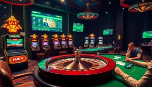 Vivez des moments palpitants dans un casino en ligne avec des jeux de roulette et de poker vibrants.