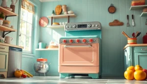 Retro Oven in a vintage kitchen inviting you to create delicious meals with style.