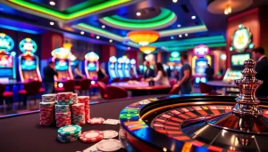 Engage with thrilling poker action at thabet.com featuring a luxurious casino atmosphere.