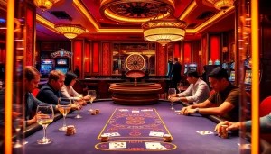 Experience thrilling gameplay at u8888 represented by a dynamic casino poker table scene.
