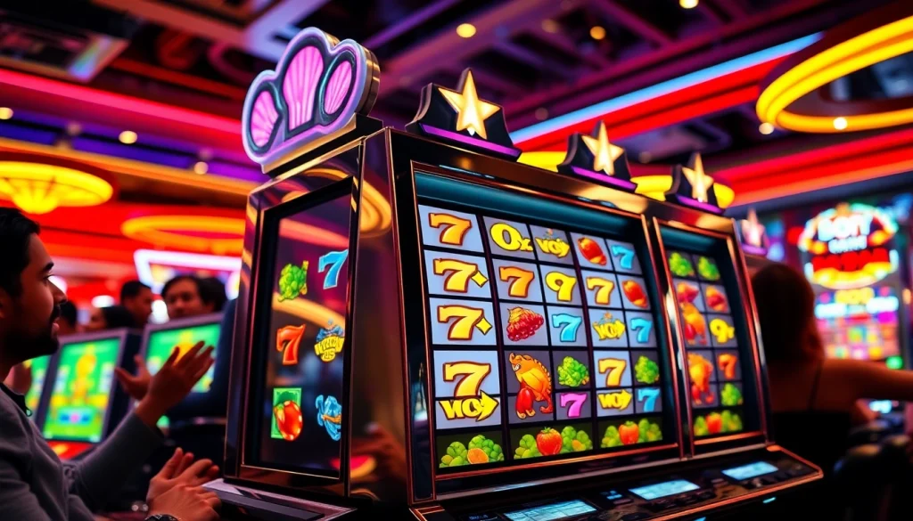 Rasakan keseruan igamble247 slot dengan mesin slot berwarna-warni dan pemain yang bersemangat.