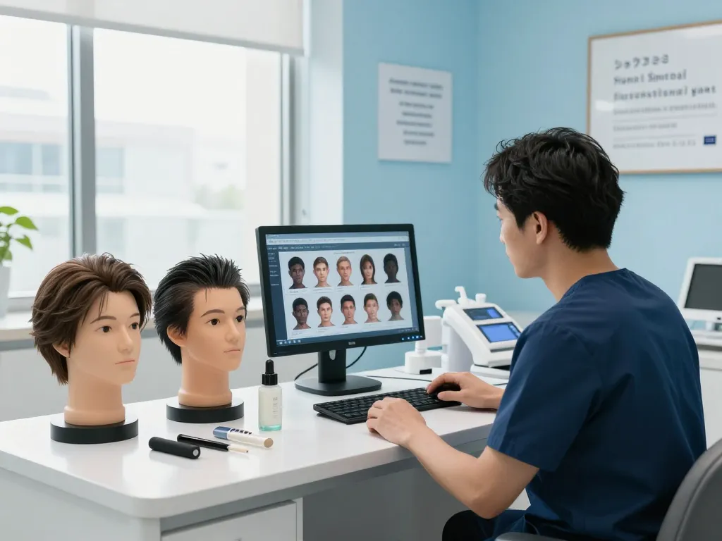 自毛植毛おすすめ口コミ＆評判情報【ショクコミ】に焦点を当てた、個別化された毛髪再生プランを提供する現代的なヘアクリニックでの専用カウンセリング。