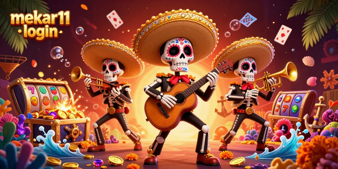 Experience the excitement of mekar11 login while enjoying vibrant casino-themed 3D art.